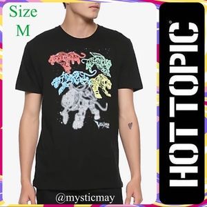 HOT TOPIC Mens Black Voltron Legendary Defender Constellations Lions Tee Size M